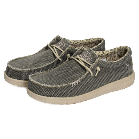 WALLY BRAIDED Kaki, Slip-On HeyDude