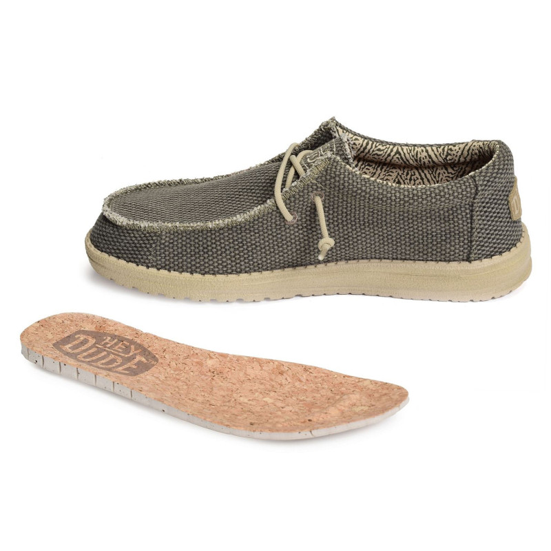 WALLY BRAIDED Kaki, Slip-On HeyDude