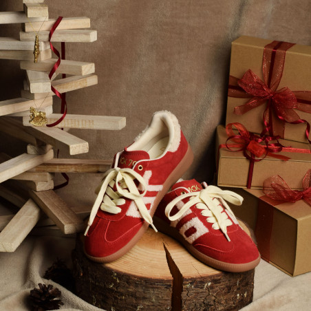 CLOUD FUR Rouge, Sneakers basses Back 70