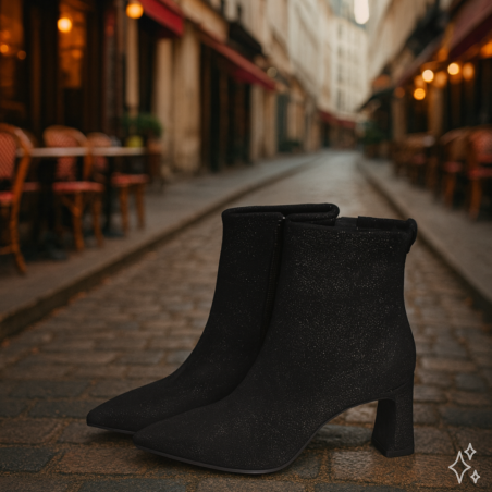 25315 Noir, Bottines Tamaris