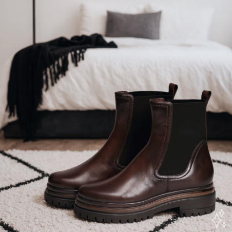 T60204 Chocolat, Chelsea boots MJUS