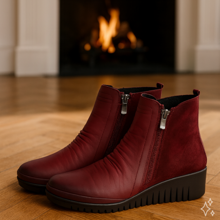 IRONE Rouge, Bottines Madory