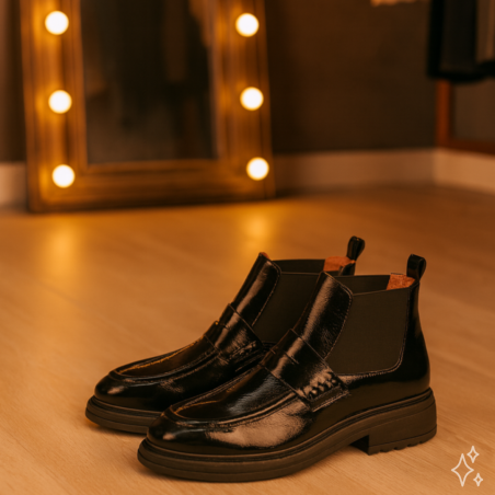 CV6403 Verni Noir, Chelsea boots Rock & Rose