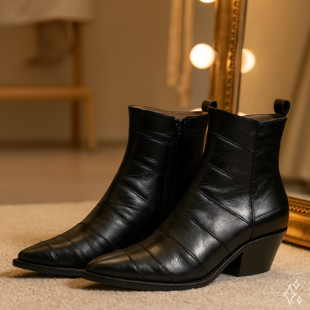 JUSTINE Noir, Santiags  Minka