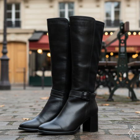 HILARY 04 Noir, Bottes Regarde le Ciel