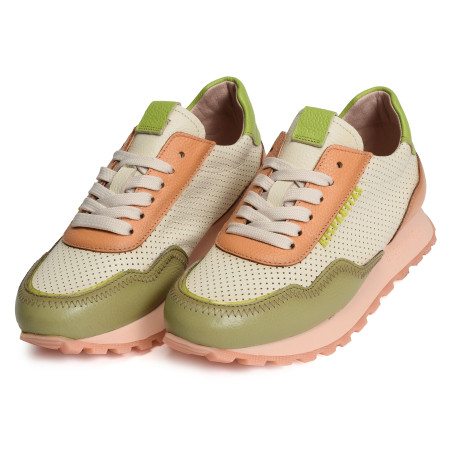 LOIRA 243392 Beige Kaki, Baskets running Hispanitas
