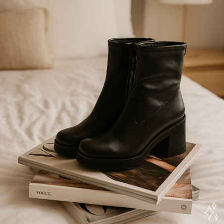 25313 Noir, Bottines Tamaris