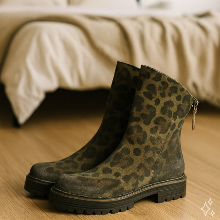 3270 Kaki Léopard, Boots Mat 20