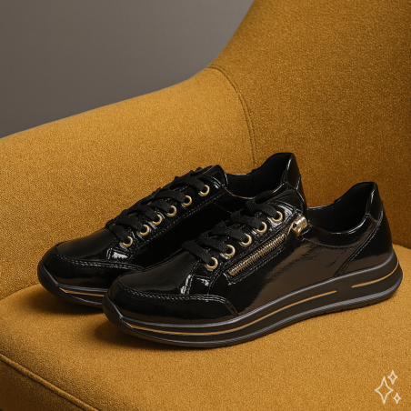 OSAKA 2.0 Verni Noir, Sneakers basses Ara