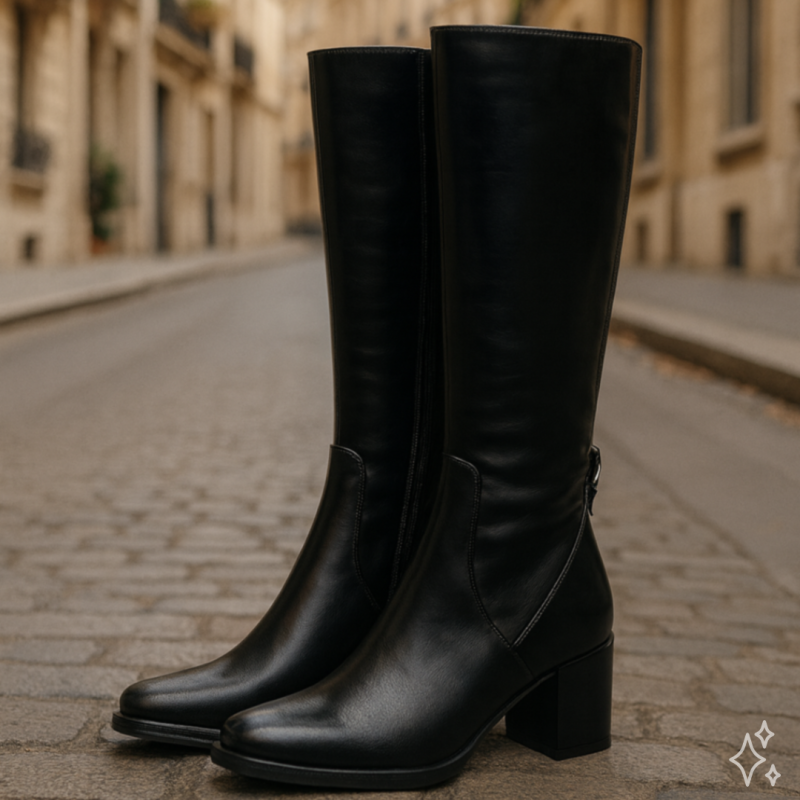 JOLENE 22 Noir, Bottes Cavalières Regarde le Ciel
