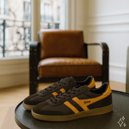 VIPER LEATHER Marron Jaune, Sneakers basses Gola