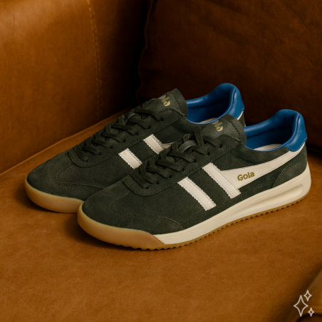 TORNADO 88 Kaki Blanc, Baskets running Gola