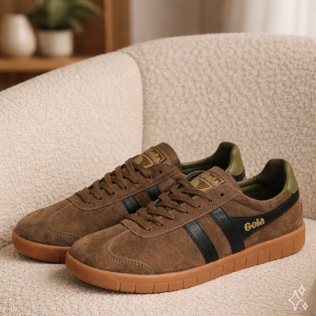 HURRICANE SUEDE TRAINERS Tabac, Sneakers basses Gola
