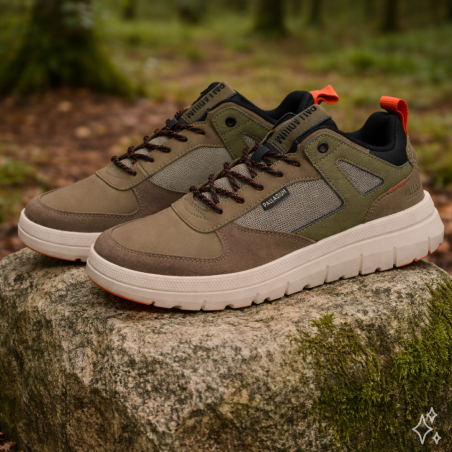 PALLAFLEX LO MIX Kaki, Sneakers basses Palladium