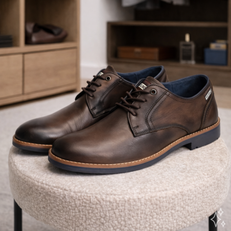 LEON 4074 Marron, Chaussures de Ville Pikolinos