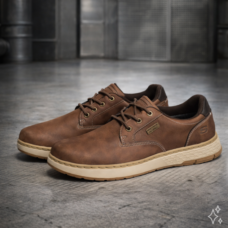 GARLAN Marron, Derbies Skechers