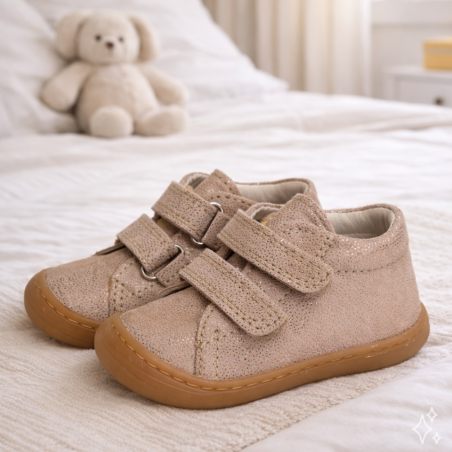 STELLA Beige, Chaussures à Scratch Bellamy