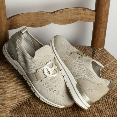 R6713 Beige Platine, Slip-On Remonte