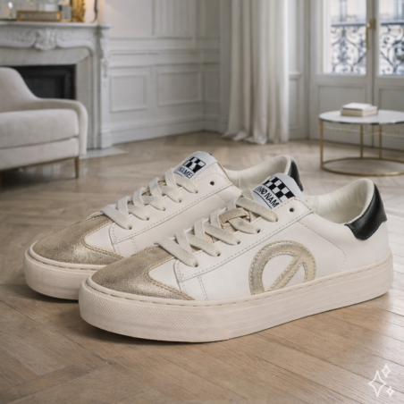 ARCADE TOE SIDE Beige Or, Sneakers basses No Name