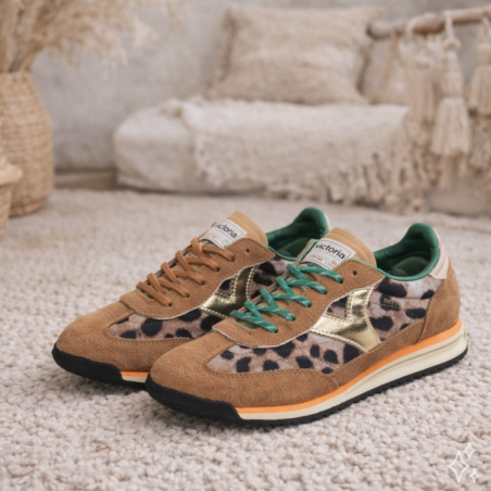 1158103 Camel Léopard, Baskets running Victoria