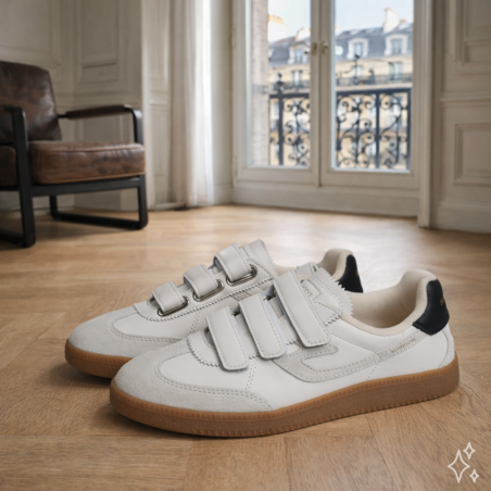 SHEFFIELD STRAPS W Blanc Blanc, Sneakers basses Schmoove