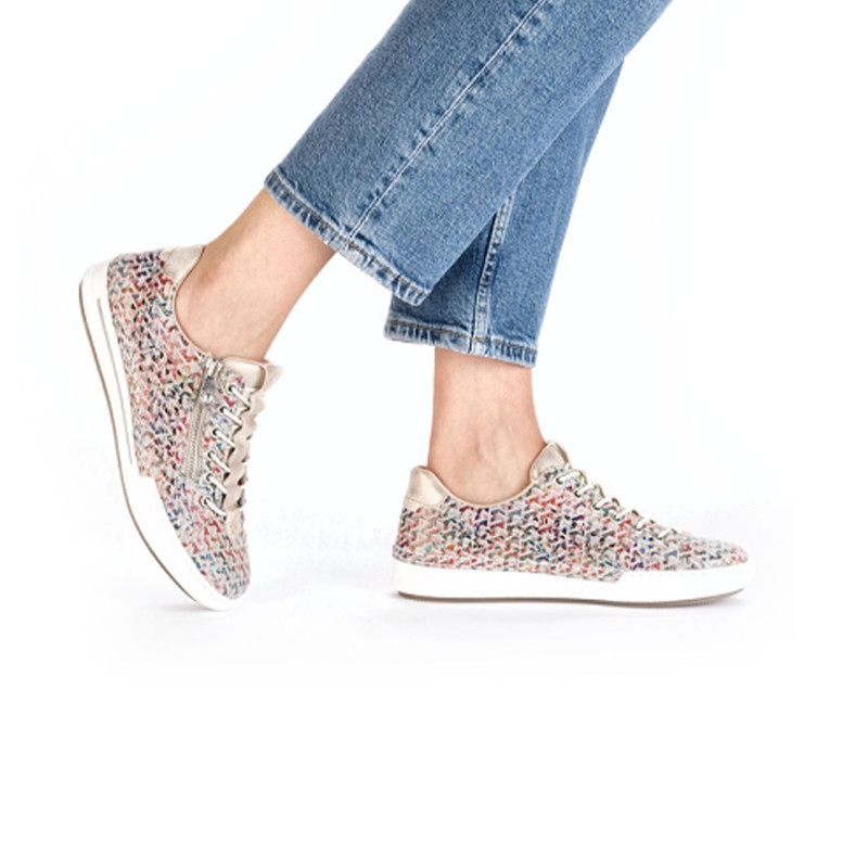 L7255 Beige Multicolore, Slip-On Rieker