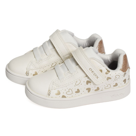 B ECLYPER A GIRL Blanc Platine, Sneakers basses Geox