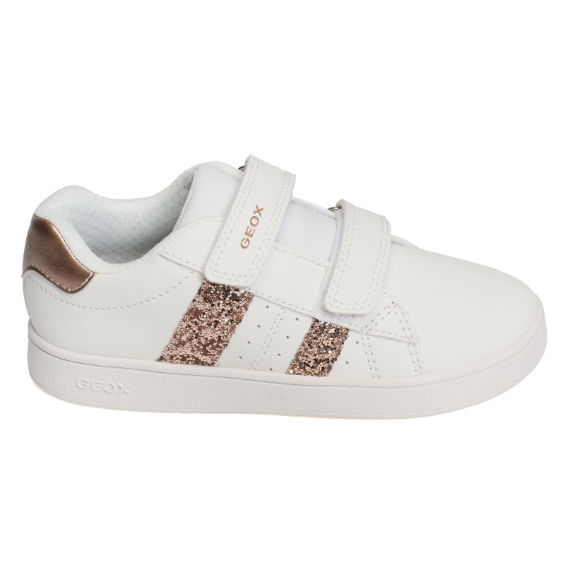 J ECLYPER A Blanc Or, Sneakers basses Geox