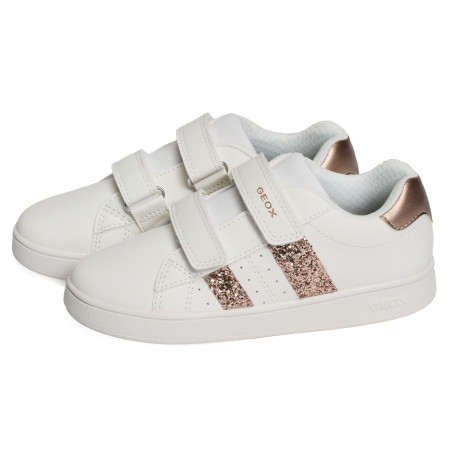 J ECLYPER A Blanc Or, Sneakers basses Geox