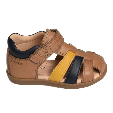 B SANDAL MACCHIA BA Cognac, Sandales plates & Nu-Pieds Geox