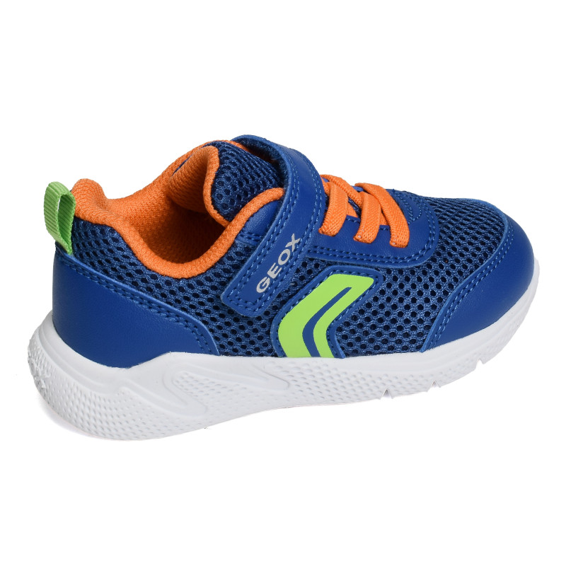 B SPRINTYE BC Bleu Orange, Baskets running Geox