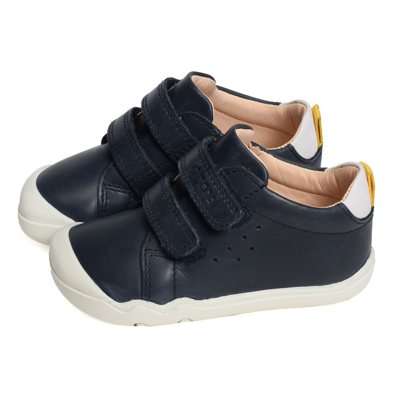 B STEPPIEUP BOY A Marine Jaune, Chaussures à Scratch Geox