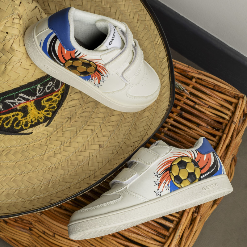 J ECLYPER BOY D Blanc Bleu, Sneakers basses Geox