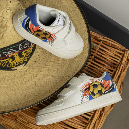 J ECLYPER BOY D Blanc Bleu, Sneakers basses Geox