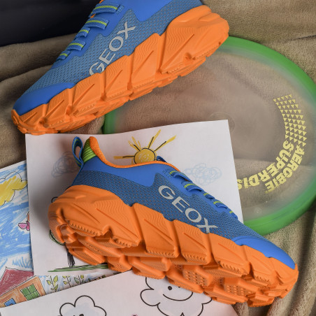 J FLEXYPER FAST A Bleu Orange, Baskets running Geox