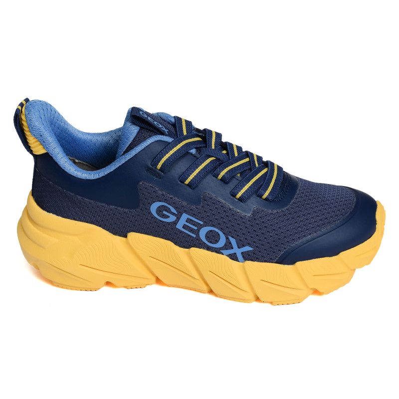 J FLEXYPER FAST A Bleu Jaune, Baskets running Geox
