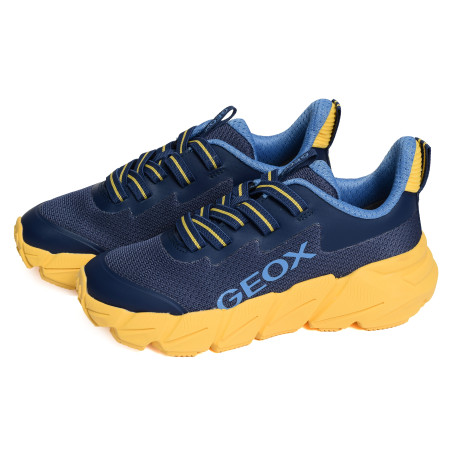 J FLEXYPER FAST A Bleu Jaune, Baskets running Geox