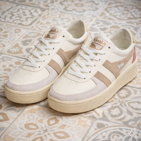 GRANDSLAM TRIDENT Blanc Beige, Sneakers basses Gola