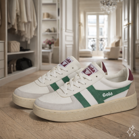 GRANDSLAM TRIDENT Blanc Fuchsia, Sneakers basses Gola