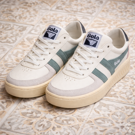 GRANDSLAM TRIDENT Blanc Gris, Sneakers basses Gola
