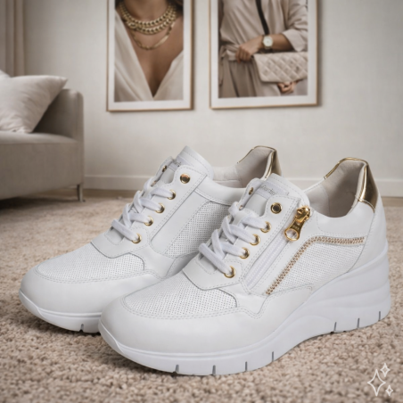 12944 Blanc, Baskets running NeroGiardini