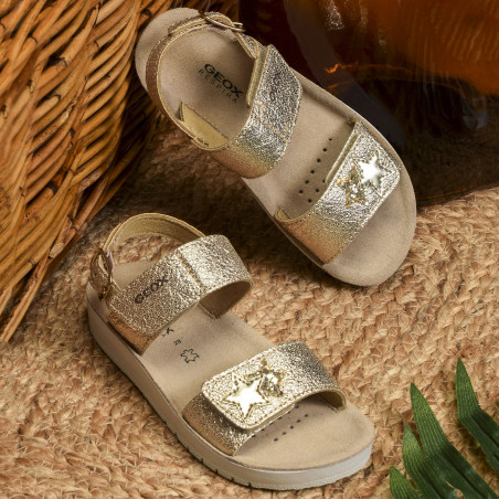 J S COSTAREI GA Or, Sandales plates & Nu-Pieds Geox