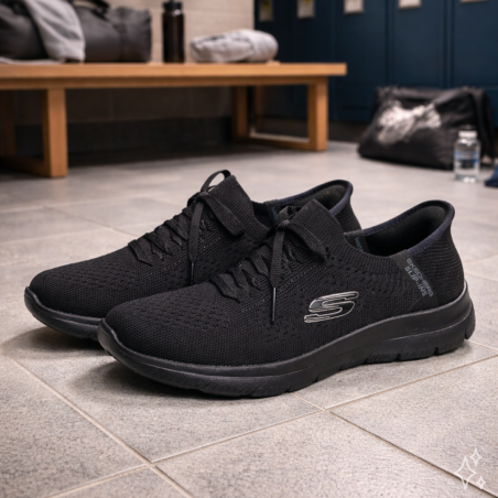 SUMMITS NEW DAILY Noir, Slip-On Skechers