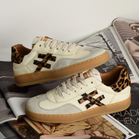 ICONIC 2 A032 Beige Léopard, Sneakers basses Another Trend