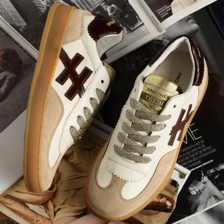 ICONIC 2 A032 Blanc Marron, Sneakers basses Another Trend