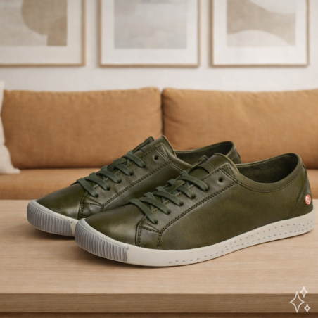 ISLA WASHED Kaki, Sneakers basses Softinos