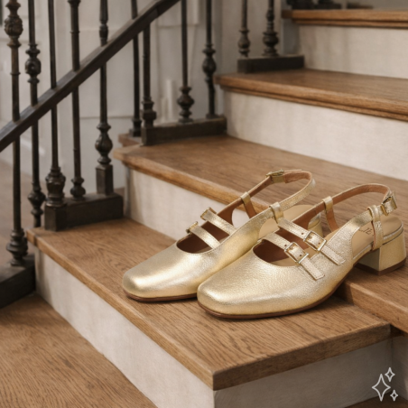 711 Or, Slingback Folie's