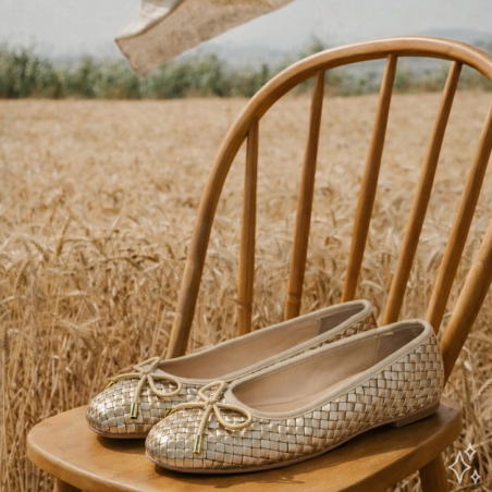 A92002 Gold, Ballerines Inuovo