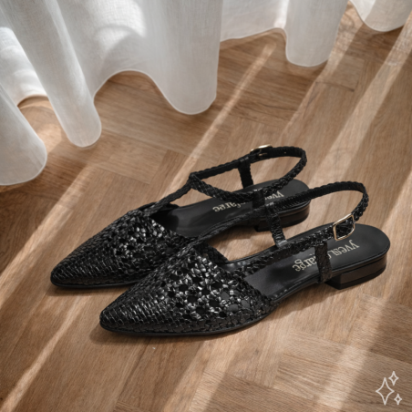 MANEL Noir, Slingback Yves Desfarge