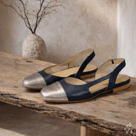 TIRADE Marine Gris, Slingback Folie's